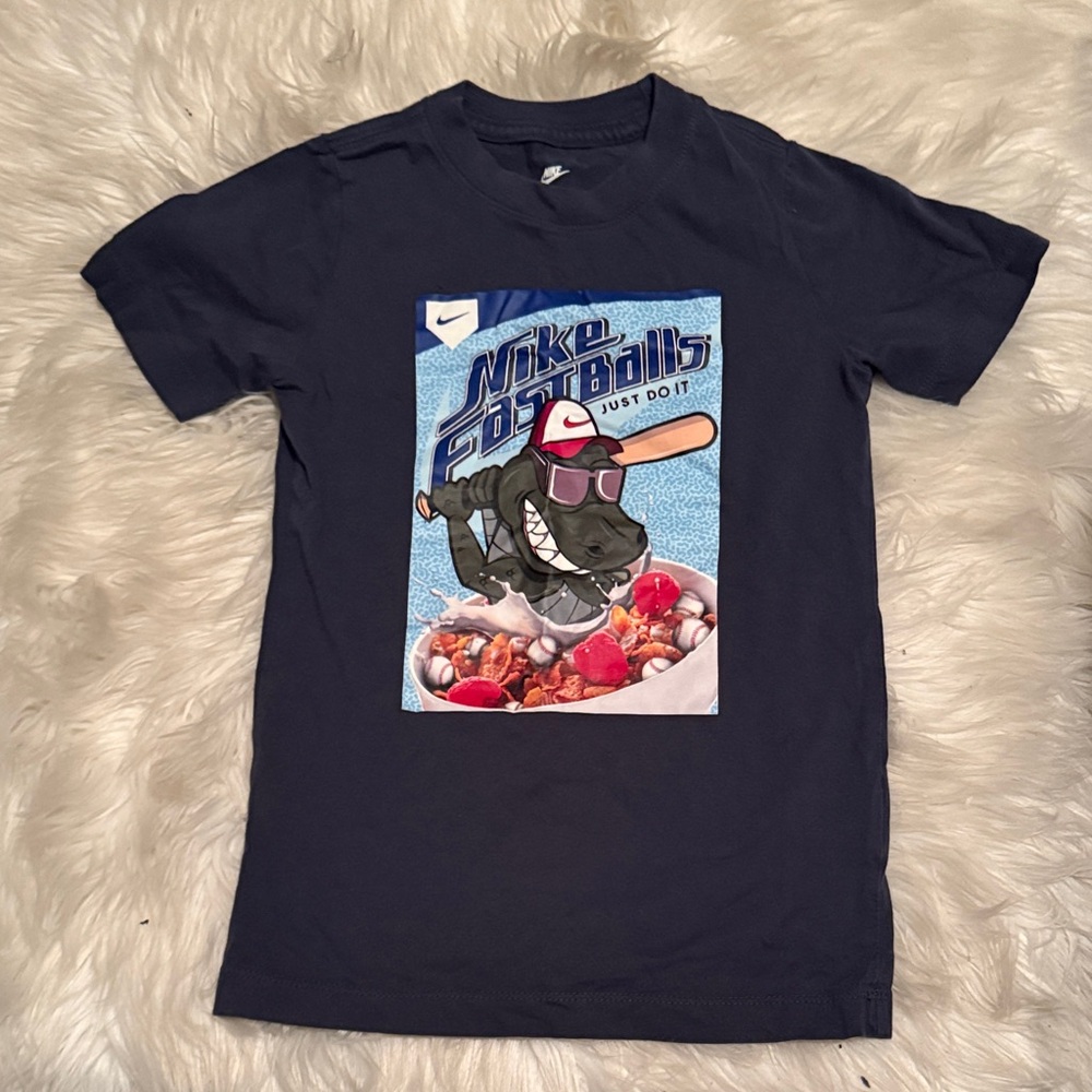 Nike Kids Dark Blue Baseball Graphic Tee